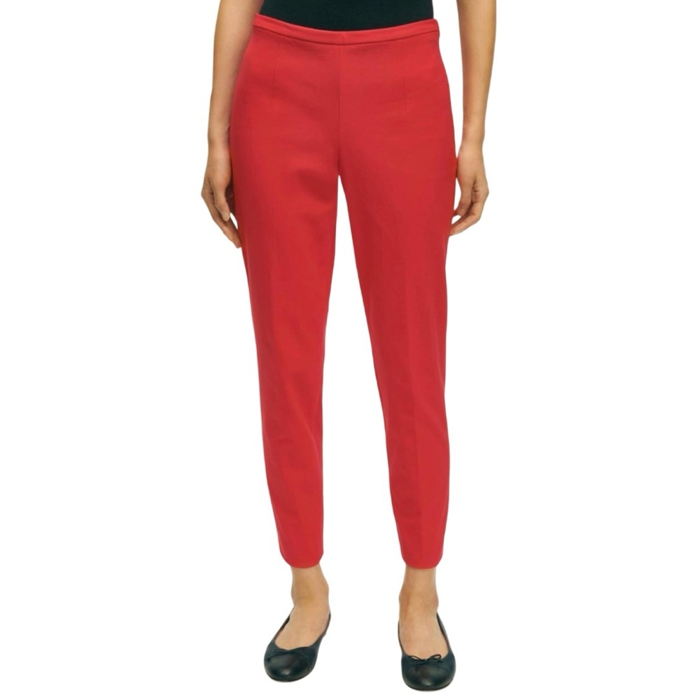 Brooks Brothers 346 Cotton Twill Ankle Pants Red Holiday Classic Size 14